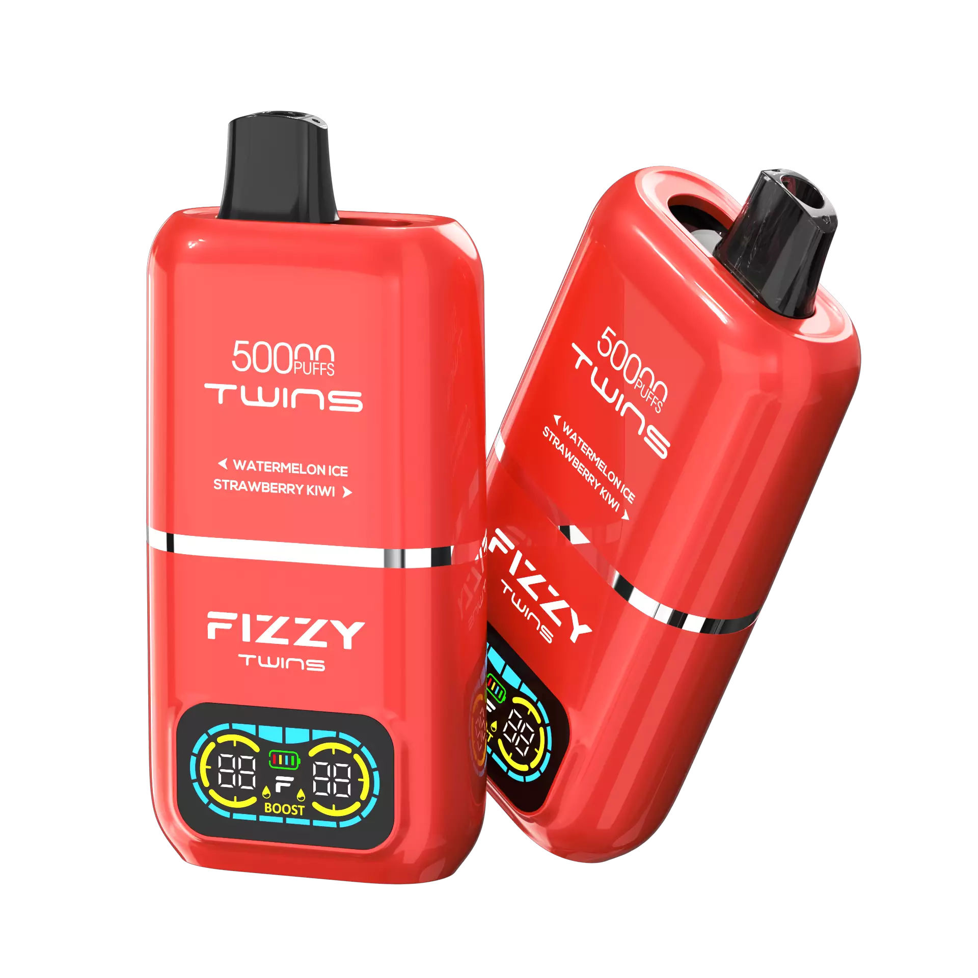 Fizzy Twins Dual Flavor, e-papieros z dwoma smakami, przełącznik smaku vape, dwa zbiorniki liquidu - Fizzy Twins 50000 Puffs Dual Tank Double Flavor 12 Colors 2% 5 ...