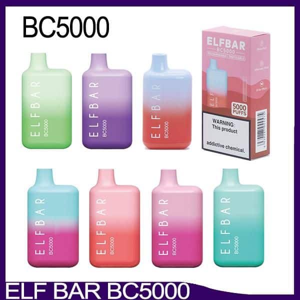 Elf Bar BC5000 smaki, kolekcje smaków Elf Bar, różnorodność e-papierosów jednorazowych, display Elf Bar flavors - ELF Bar 5000 - rozny smak – 150853114 - ERLI.pl
