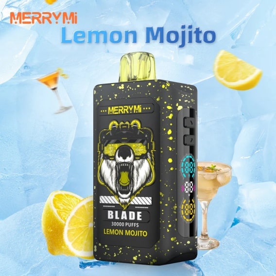 porównanie Merrymi Blade 30 Puffs vs 30000 Puffs, mały i duży jednorazowy e-papieros, sampler vape vs pełny vape, różnica w rozmiarze vape - Merry Mi Blade Jednorazowy e-papieros 30000 Buchów o smaku ...