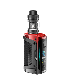 Zbliżenie na zaawansowane mody i box mody e-papierosów, takie jak Geekvape Aegis L200 lub VooPoo Drag, podkreślające ich moc i personalizację.