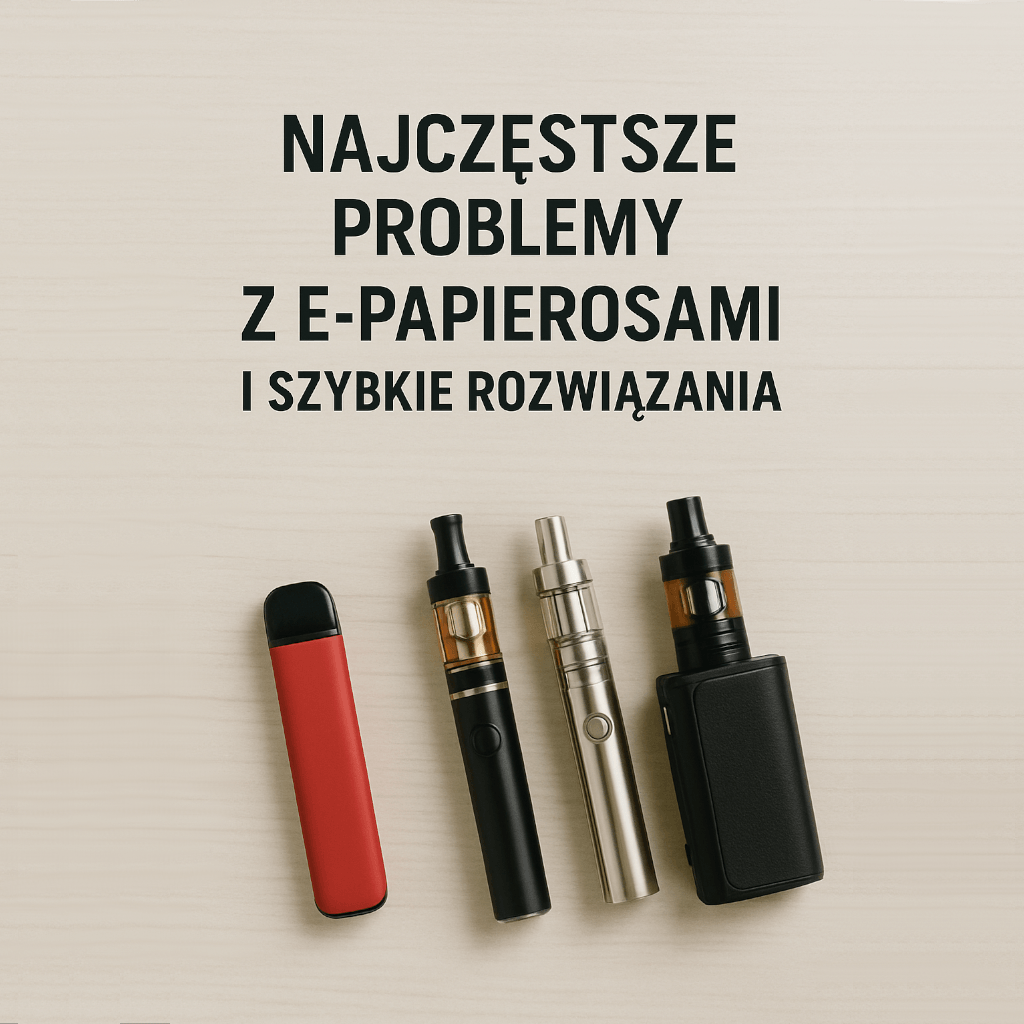 Zbliżenie na nowoczesny e-papieros jednorazowy, z wyraźnie widocznym ekranem LED wyświetlającym procentowy stan naładowania baterii oraz poziom pozostałego liquidu.