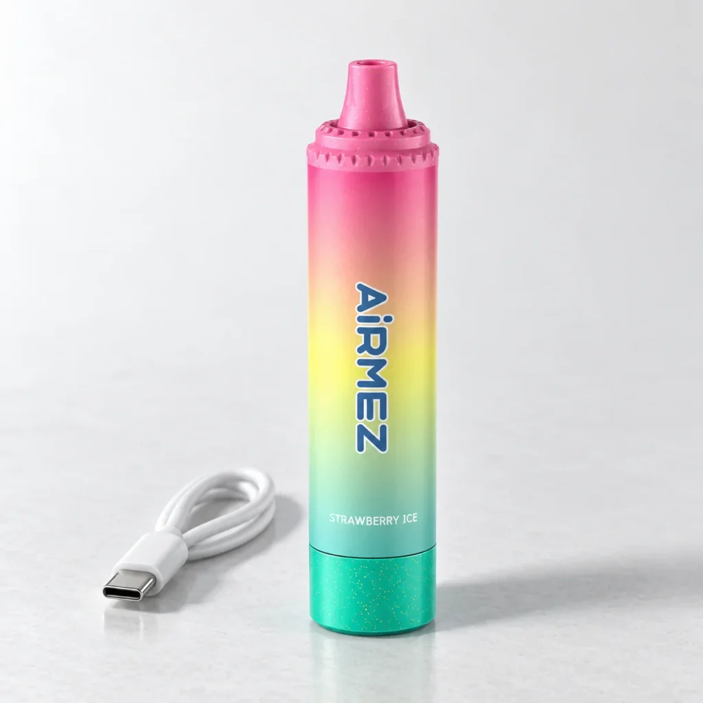 Airmez Tornado 25k Strawberry Ice – ładowanie USB Type-C