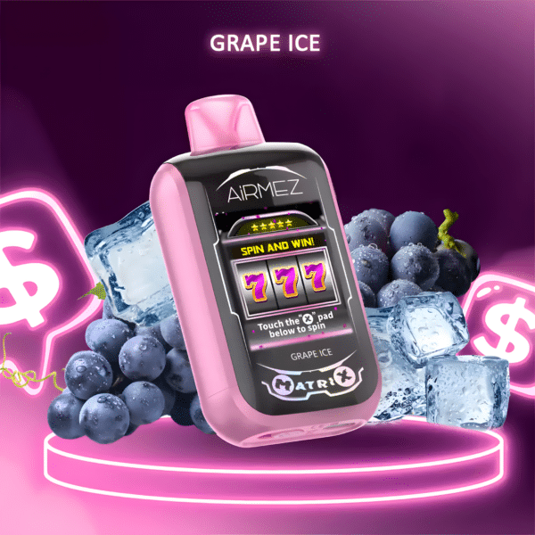 Airmez Matrix Pro 30000 Puffs – Pierwszy E-papieros z Ekranem Dotykowym 2.1″ (Dual Mesh) - Grape Ice