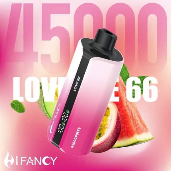 Hifancy Dream 45000 Puffs – Bestseller | 39ml | Ekran LED - Love 66 (watermelon+honeydew melon+passion fruit+mint)