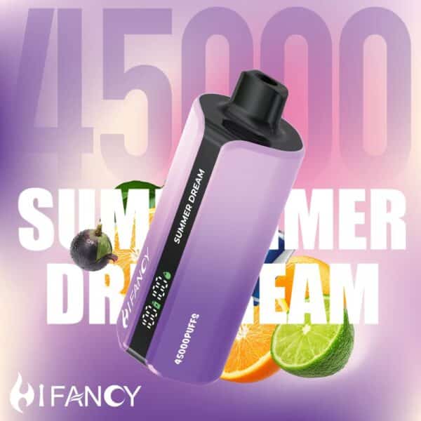 Hifancy Dream 45000 Puffs – Bestseller | 39ml | Ekran LED - Summer Dream(grape+orange+lemon+redbull)